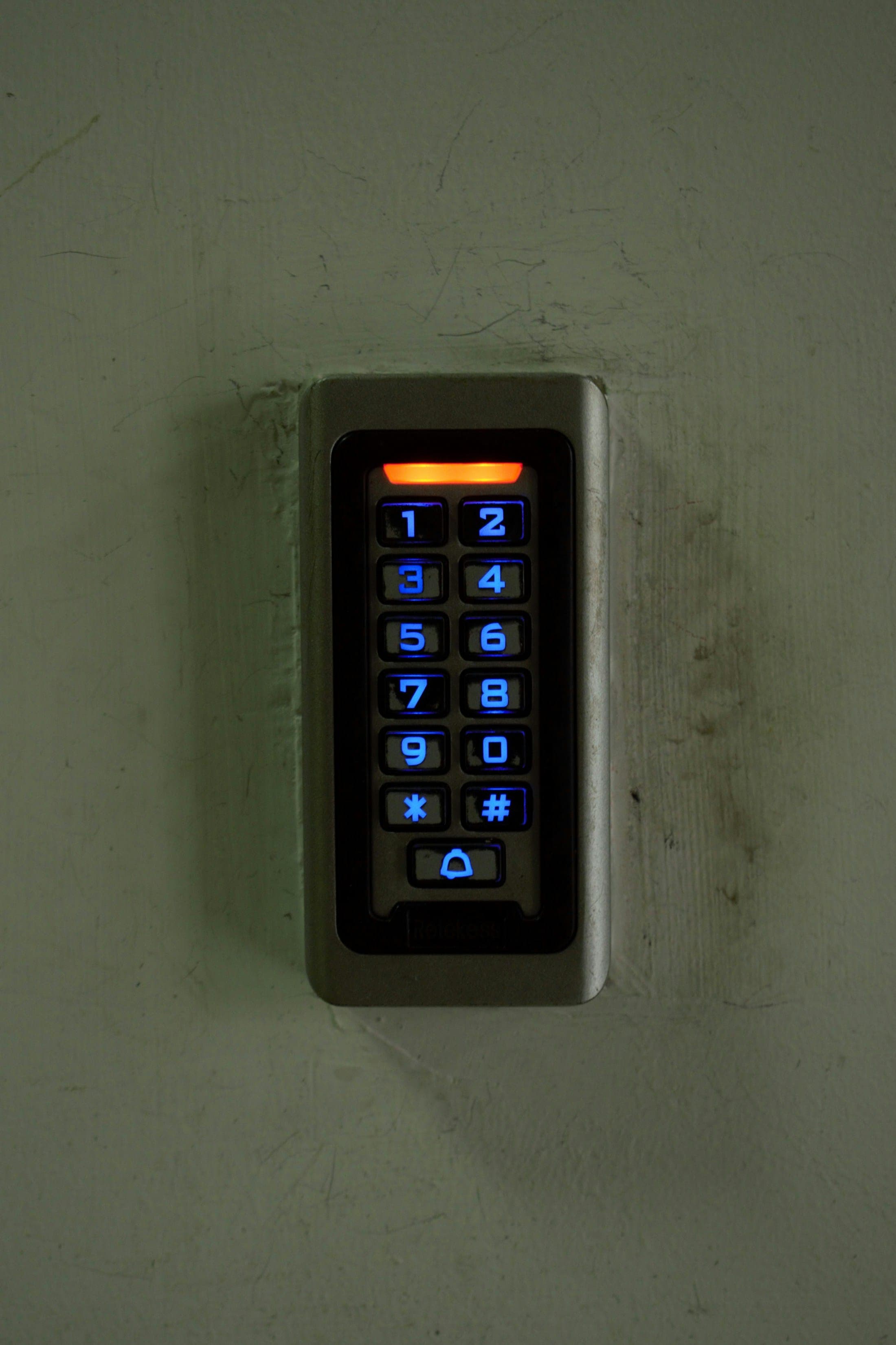 Clavier de contrôle d’accès rétroéclairé