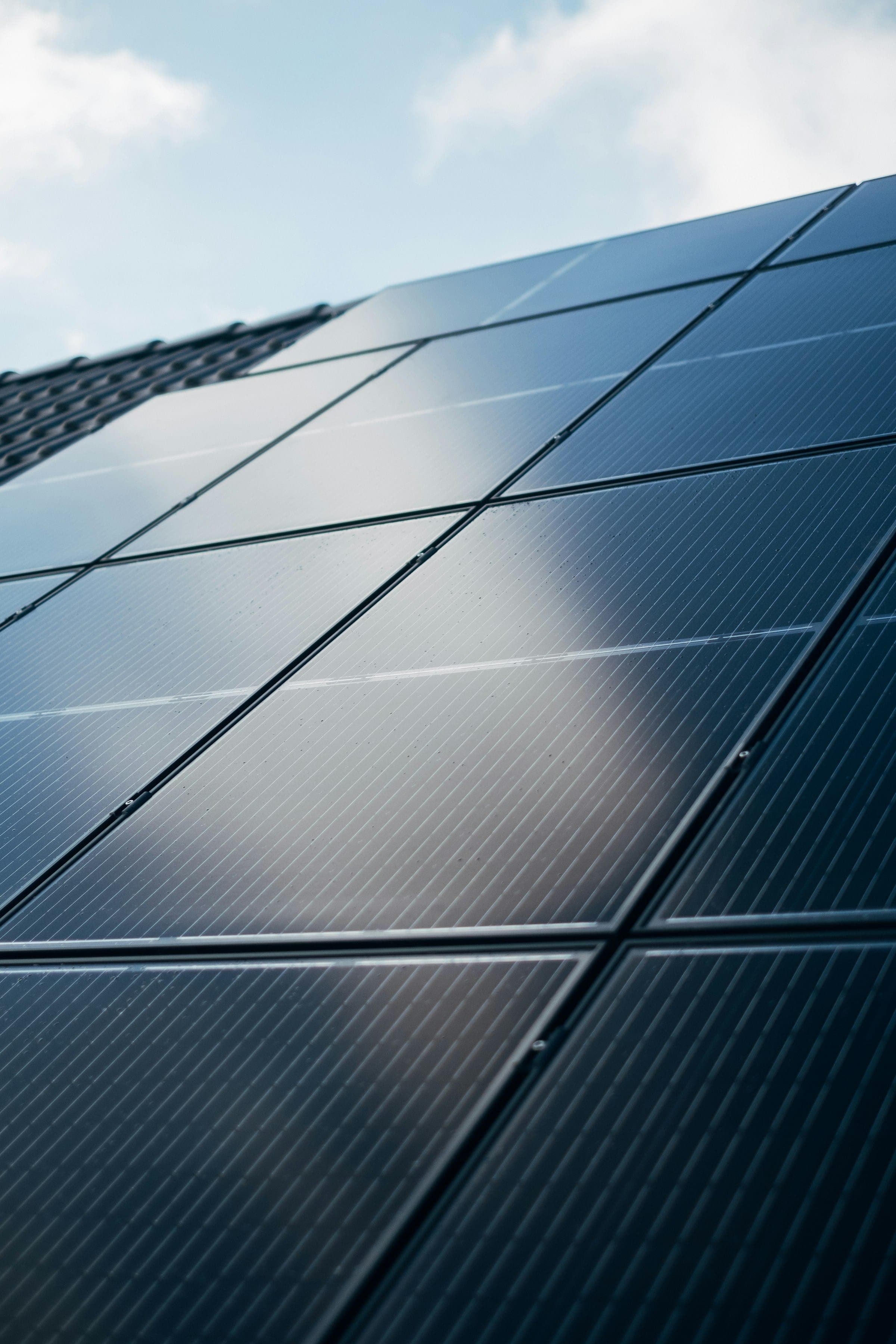 Panneaux photovoltaïques en gros plan